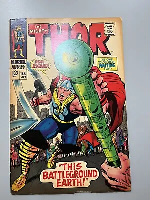 Buy The Mighty Thor #144 (Marvel Comics 1967) Silver Age By Stan Lee & Jack Kirby • 16.08£
