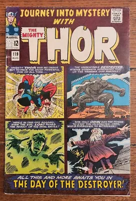 Buy JOURNEY INTO MYSTERY #119 Marvel Comics 1965 1ST APP. OF WARRIORS THREE! - VG/FN • 51.54£