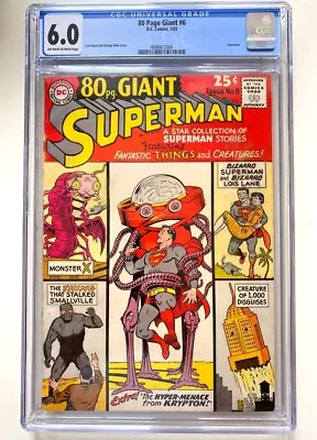 Buy SUPERMAN 80 (EIGHTY) PAGE GIANT #6 CGC 6.0 (1965) Silver Age Alien Monster Cover • 119.15£