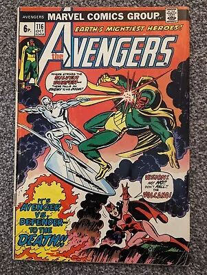 Buy The Avengers 116 Marvel 1973. Versus Defenders, Silver Surfer. • 11.98£