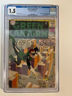 Buy GREEN LANTERN #5 1961 CGC 1.5 O/W PAGES 1ST APP. OF HECTOR HAMMOND Affordable 🔑 • 108.58£