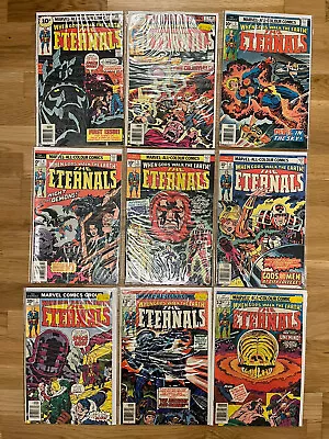 Buy Eternals 1 To 7, 11, 12 - 9 Issues Marvel Bronze Age Multiple Keys, F- To VF+ • 79.90£