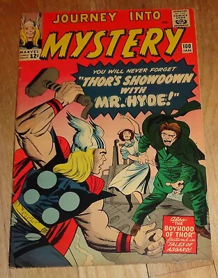 Buy Journey Into Mystery #100 Thor Nice Fine/fine+ 1964 My Hyde • 145.51£