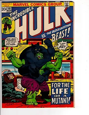 Buy The Incredible Hulk #161 Comic Book  (1973 Marvel Comics) FINE KEY Beast • 23.21£