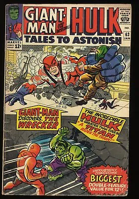 Buy Tales To Astonish #63 VG 4.0 1st Appearance Leader! Jack Kirby! Marvel 1965 • 54.62£