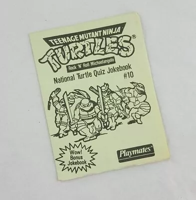 Buy Vtg 1989 Teenage Mutant Ninja Turtles National Turtle Quiz Jokebook #10 TMNT • 2.82£