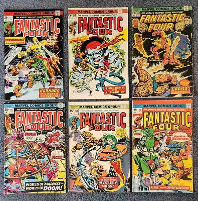 Buy FANTASTIC FOUR Lot Of 6 #152,154,156,157,158,163 Marvel Comics 1974-75 VG- To VF • 40.17£