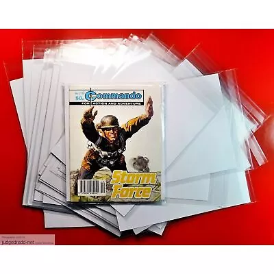 Buy Commando War Picture Library Size1 Acid-Free Comic Bags Clear Sleeves Only X 50 • 27.93£
