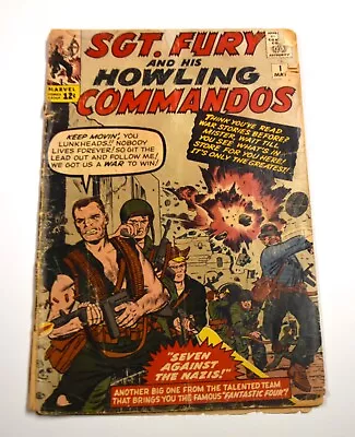 Buy Sgt Fury And His Howling Commandos #1 1963 Marvel Comics Group Low Grade 1.5-2.0 • 434.83£