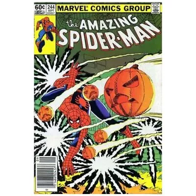 Buy Amazing Spider-Man (1963 Series) #244 Newsstand In VF + Cond. Marvel Comics [v~ • 42.89£
