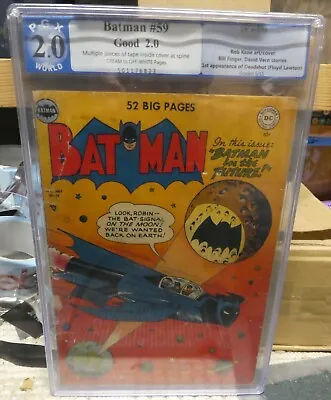 Buy Dc Comics Batman 59 PGX Cbcs Cgc 1st Appearance Deadshot 1950 • 1,299.99£