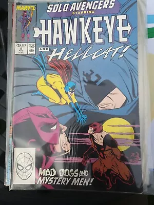 Buy SOLO AVENGERS #9, 1988 Marvel Comics HAWKEYE & HELLCAT  Rare Nm Copper Age • 1.99£