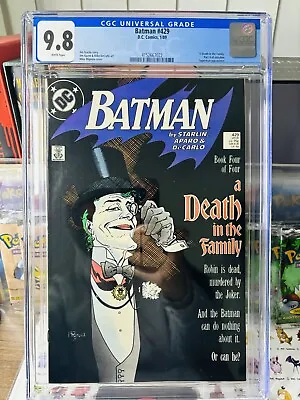 Buy Batman #429 (1988) CGC 9.8 [WHITE] A Death In The Family Part 4 • 300£