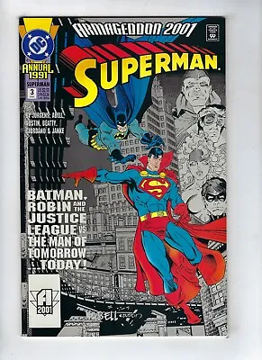 Buy SUPERMAN ANNUAL # 3 (DC Comics, ARMAGEDDON 2001, Jurgens/Abell, 1991) NM • 4.95£