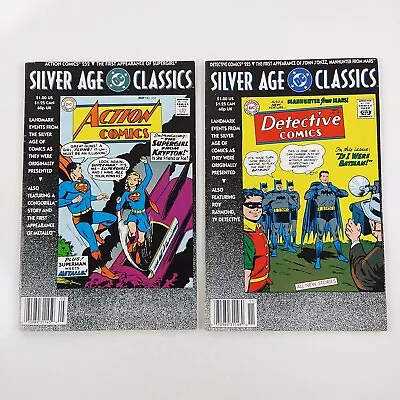 Buy Silver Age Classics Action Comics #252 + Detective Comics 225 Newsstand Lot 1992 • 4.79£