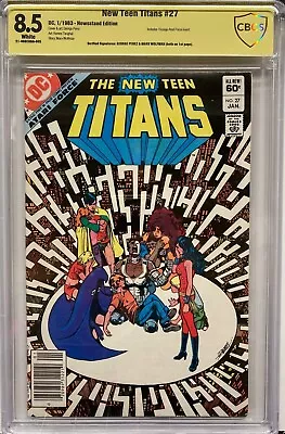 Buy New Teen Titans #27 Signed By Perez And Wolfman - CBCS Verified 8.5 - DC Comics • 94£