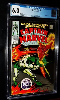 Buy CGC CAPTAIN MARVEL #2 1968 Marvel Comics CGC 6.0 FINE • 74.66£