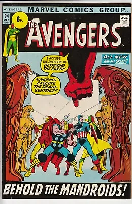 Buy Avengers 94 - 1971 - Adams - Kree-Skrull War - Very Fine + • 69.99£