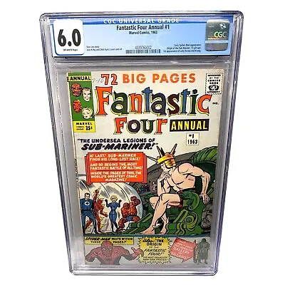 Buy Fantastic Four Annual #1 (1963) CGC 6.0 Off-White Pages Key Early Spider Man • 555.67£