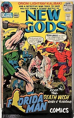 Buy New Gods #8 VF- 7.5 Jack Kirby, Orion, Kalibak, DC 1972 • 11.88£