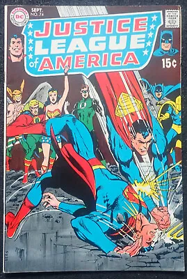 Buy Justice League Of America #74  HIGH-GRADE BATMAN SUPERMAN WONDER WOMAN  1969 JLA • 22.86£