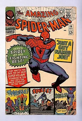 Buy AMAZING SPIDER-MAN #38 (1966) LAST Ditko/2nd MJ Cameo Very Nice! Check Out Pics • 66.36£
