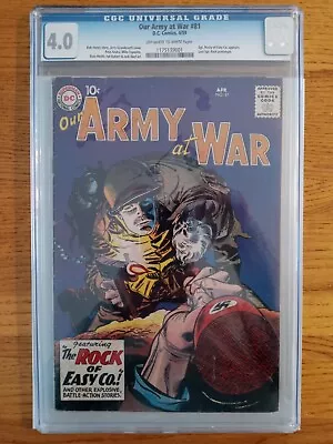 Buy Our Army At War # 81 CGC 4.0 OW/W Pages Key Last Sgt Rock Prototype DC 1959 VG • 520.38£
