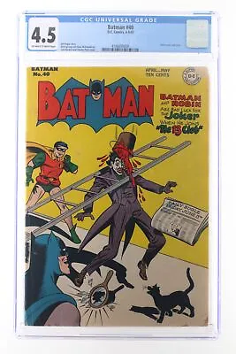 Buy Batman #40 - DC 1947 CGC 4.5 Joker Cover And Story. • 1,226.15£