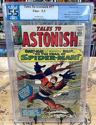 Buy TALES TO ASTONISH #57 PGX 5.5 - Crossover Issue Featuring Spider-Man - Key Issue • 233.23£