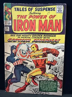 Buy Tales Of Suspense #58, Solid Mid Grade Book Iron Man Vs Captain America! • 333.53£