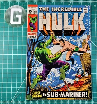 Buy Incredible Hulk #118 (1969) NM Classic Namor Battle Stan Lee Herb Trimpe Marvel • 240.17£