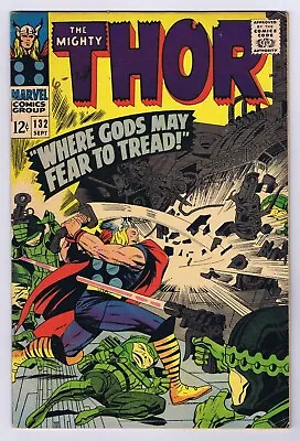 Buy Thor #132 VG 1st Cameo Appearance Ego And Recorder 1966 Marvel Comics • 37.56£