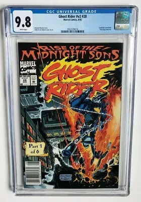 Buy Ghost Rider #28 Cgc 9.8 +newsstand+ *1st App Midnight Sons* Includes Og Poster • 290£
