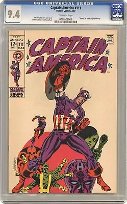Buy Captain America #111 CGC 9.4 1969 0080501005 • 647.61£