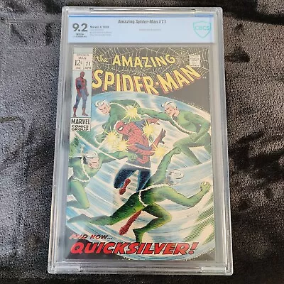 Buy Amazing Spider-Man #71 1st Appearance Quicksilver CGC 9.2 1969 • 239.06£