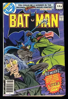 Buy Batman #307 DC Comics 1979 (VG-) 1st App Lucius Fox! Pence Price Variant L@@K! • 19.98£