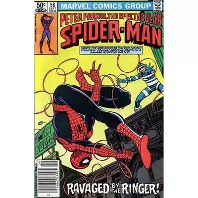 Buy Spectacular Spider-Man (1976 Series) #58 Newsstand In VF Minus. [n, • 5.67£