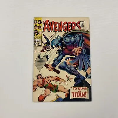Buy The Avengers #50 1968 FN/VF Hercules Quits Avengers Cent Copy Pence Stamp • 55£