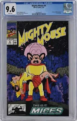 Buy Mighty Mouse 4 Cgc 9.6 George Perez Crisis On Infinite Earths Homage 1991 • 89.78£