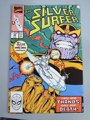 Buy Comic, Marvel, Silver Surfer #34 February Vol.3 • 6£