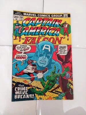 Buy Captain America And The Falcon Issue #158, Marvel Comics, 1973, Bag & Boarded  • 24.99£