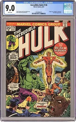 Buy Incredible Hulk #178 CGC 9.0 1974 3702856015 • 114.78£