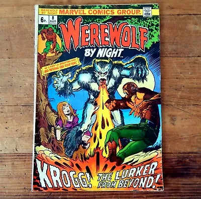 Buy Vintage 1970s Comic Book Werewolf By Night Marvel Comics #8 • 10.79£