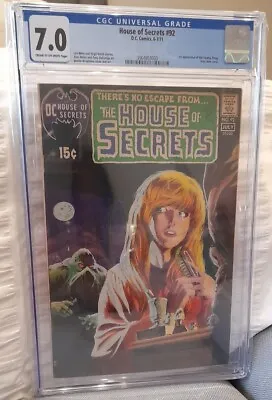 Buy House Of Secrets #92 Cgc 7.0 1st App Swamp Thing 1971 Wrightson Greytone Cover.  • 2,179£