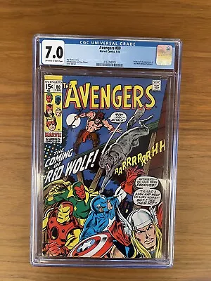 Buy Marvel Comics Avengers 80  1st Appearance Red Wolf CGC 7.0 1970 • 165£