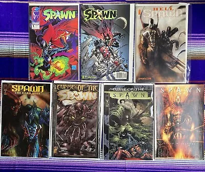 Buy SPAWN Comic Lot! 1st Issue * Todd McFarlane Curse Hell Dark Ages TPB 90s Key #1 • 37.94£