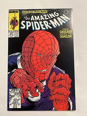 Buy Amazing Spider-man #307 Chameleon App Todd Mcfarlane Cover Cornerbox & Art 1988 • 16.22£