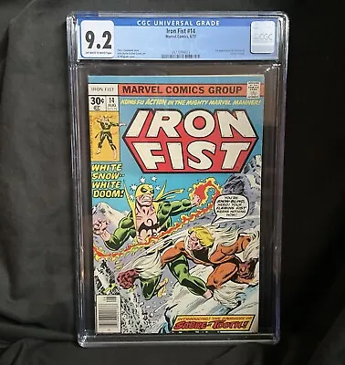 Buy Iron Fist 14 CGC 9.2 1st Appearance Sabretooth Key Comic Book • 476.66£