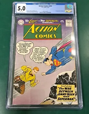Buy Action Comics (1938 DC) # 253 CGC 5.0 2nd App Supergirl! Key Issue White Pages • 237.09£