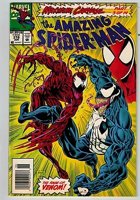 Buy Amazing Spider-Man  #378   NM  White Pgs  Venom & Carnage Cover & • 23.04£